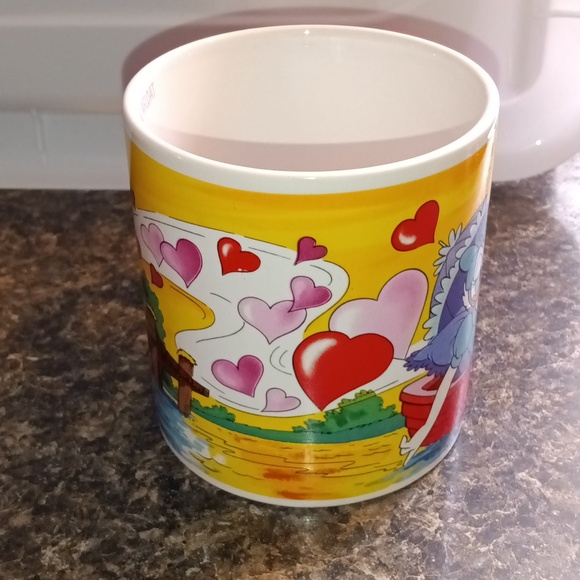 VINTAGE 1987 Disney Donald Duck & Daffy Duck Valentines Mug Love Quote Mug - Picture 3 of 12